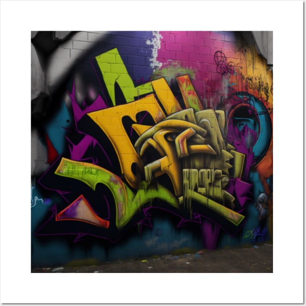 Graffiti wall on street Wall Art by KK-Royal